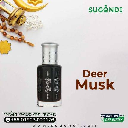 Home Elite Oud Black Deer Musk (ব্লাক ডিয়ার মাস্ক) Ator is a high quality synthetic version of wild musk with strong essence for Men. Black Deer Musk (ব্লাক ডিয়ার মাস্ক)